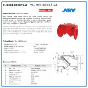 Cấu tạo Van 1 Chiều Lá Lật ARV