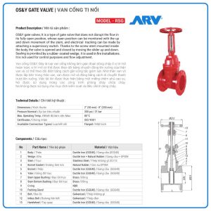 Cấu tạo Van Cổng Ty Nổi ARV
